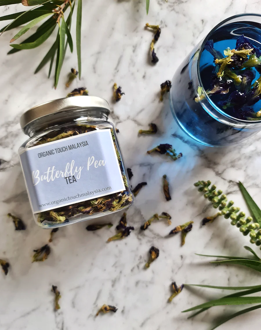 Dried blue butterfly pea flower